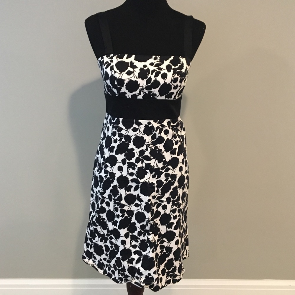 Max and Cleo black and white floral dress 4